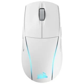 Corsair M75 - Wired, Wireless, Bluetooth Wireless Optical Mouse, 26000 DPI, White color