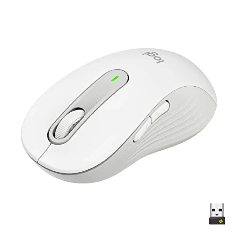 Logitech Signature M650 L - Wired, Wireless, Bluetooth Wireless Optical Mouse, 4000 DPI, White color - Featured Image