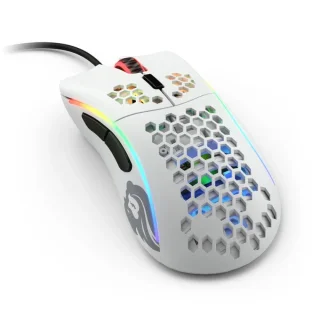 Glorious Model D- - Wired Optical Mouse, 12000 DPI, White color