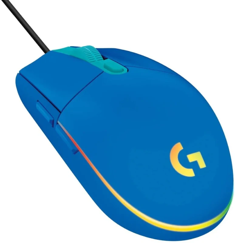 Logitech G203 Lightsync - Wired Optical Mouse, 8000 DPI, Blue color - Featured Image