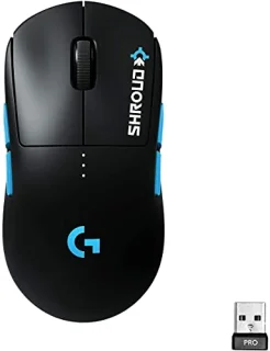 Logitech G Pro Shroud - Wired, Wireless Optical Mouse, 25600 DPI, Black / Blue color
