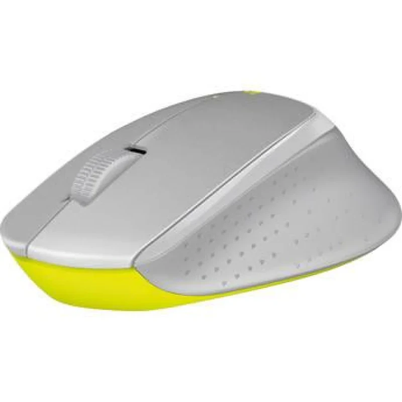 Logitech M330 SILENT PLUS - Wireless Optical Mouse, 1000 DPI, Gray / Yellow color - Featured Image
