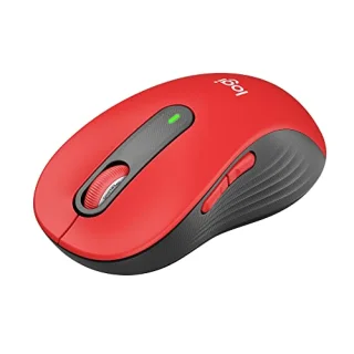 Logitech Signature M650 L - Wired, Wireless, Bluetooth Wireless Optical Mouse, 4000 DPI, Red / Black color