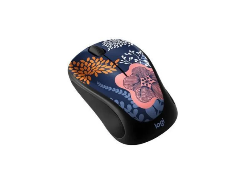 Logitech M317 Forest Flora - Wired, Wireless Optical Mouse, 1000 DPI, Blue / Pink color - Featured Image