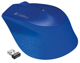 Logitech M320 - Wireless Optical Mouse, 1000 DPI, Blue color