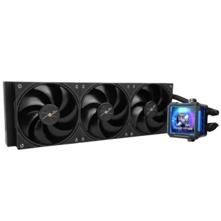 Thermalright Frozen Warframe PRO 360 ARGB AIO Liquid CPU Cooler – 360 mm Aluminum Radiator, 3x120 mm PWM Fans (2000 RPM, 70.84 CFM, ≤29.8 dB), LCD Display Pump, Black Color, Intel & AMD Socket Support