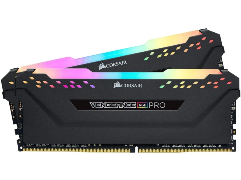 Corsair Vengeance RGB Pro 16 GB - 2 x 8GB, DDR4 288-pin DIMM, 3000MT/s, CL16, Black color - Featured Image