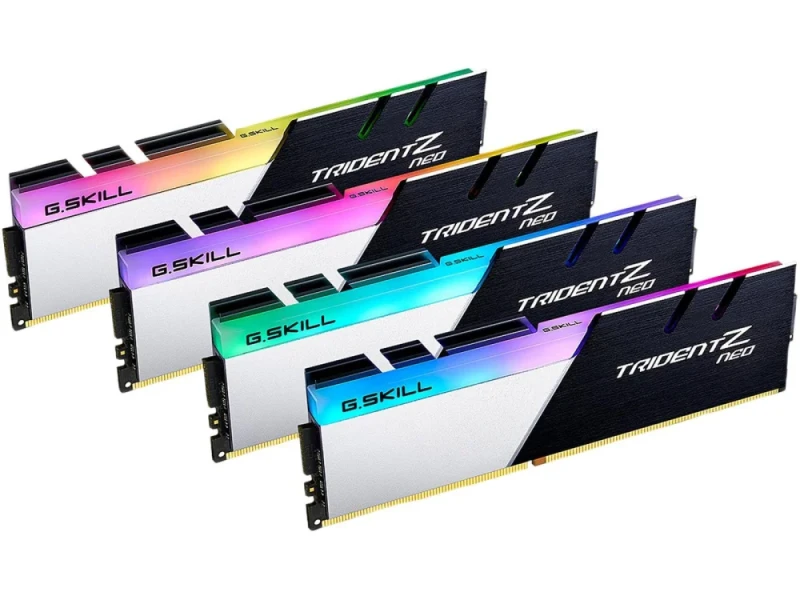 G.Skill Trident Z Neo 64 GB - 4 x 16GB, DDR4 288-pin DIMM, 3200MT/s, CL16, Silver / Black color - Featured Image