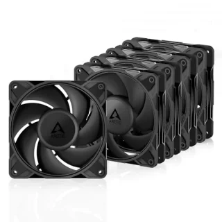 ARCTIC P12 Pro PST 5-Pack - 120mm PWM fan, 77 CFM Airflow, 600 - 3000 RPM, Black Color