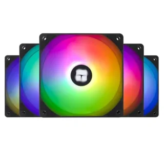 Thermalright TL-C12C-S X5 5-Pack - 120mm PWM fan, 25.6 dB, 66.17 CFM Airflow, 1550 RPM, Black Color