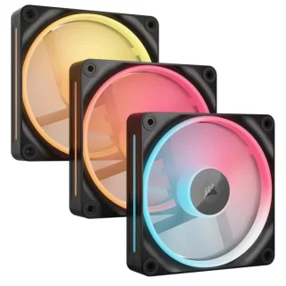 Corsair iCUE LINK LX120-R RGB 3-Pack - 120mm PWM fan, 35.1 dB, 70 CFM Airflow, 2400 RPM, Black Color