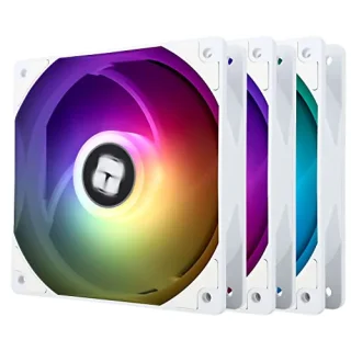 Thermalright TL-C12CW-S X3 3-Pack - 120mm PWM fan, 25.6 dB, 66.17 CFM Airflow, 1550 RPM, White Color