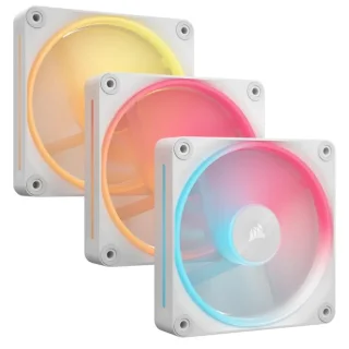 Corsair iCUE LINK LX120-R RGB 3-Pack - 120mm PWM fan, 35.1 dB, 70 CFM Airflow, 2400 RPM, White Color