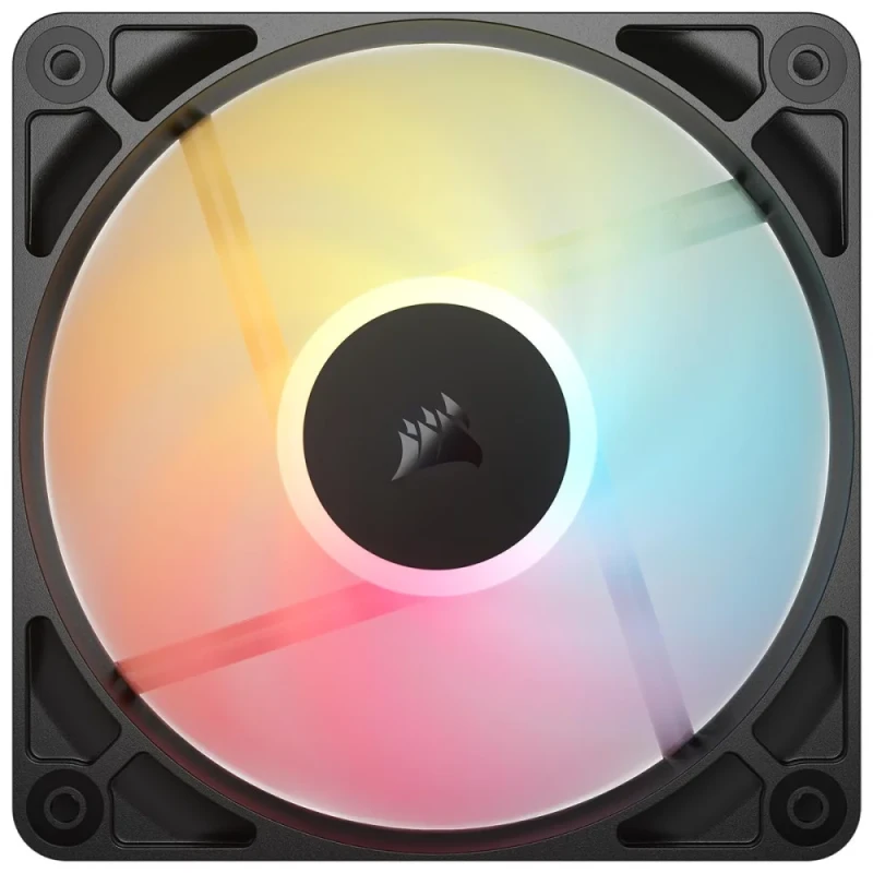 Corsair RS120-R 3-Pack - 120mm PWM fan, 10 - 34.6 dB, 13.33 - 65.82 CFM Airflow, 420 - 2100 RPM, Black Color - Featured Image