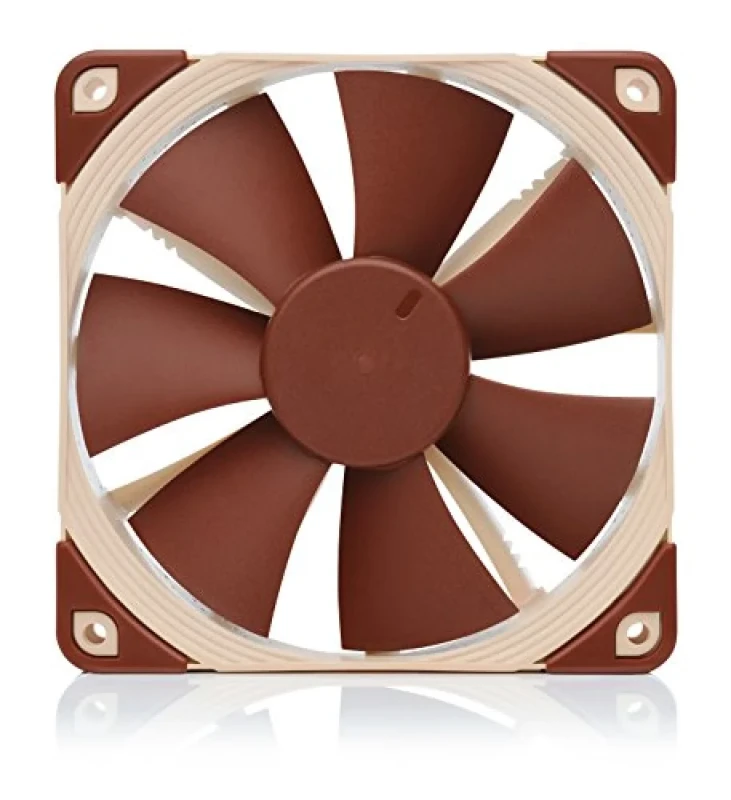 Noctua F12 PWM - 120mm PWM fan, 18.6 - 22.4 dB, 43.73 - 54.97 CFM Airflow, 300 - 1500 RPM, Brown Color - Featured Image