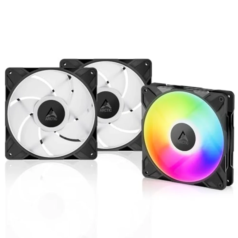 ARCTIC P14 Pro A-RGB 3-Pack - 140mm PWM fan, 110 CFM Airflow, 400 - 2500 RPM, Black Color - Featured Image