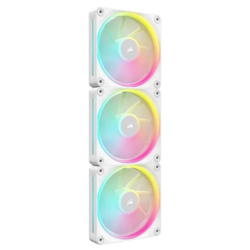 Corsair iCUE LINK LX120 RGB 3-Pack - 120mm PWM fan, 10 - 36 dB, 400 - 2400 RPM, White Color - Featured Image
