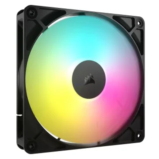 Corsair RS140 ARGB - 140mm PWM fan, 10 - 36 dB, 14.6 - 95.5 CFM Airflow, 330 - 1700 RPM, Black Color