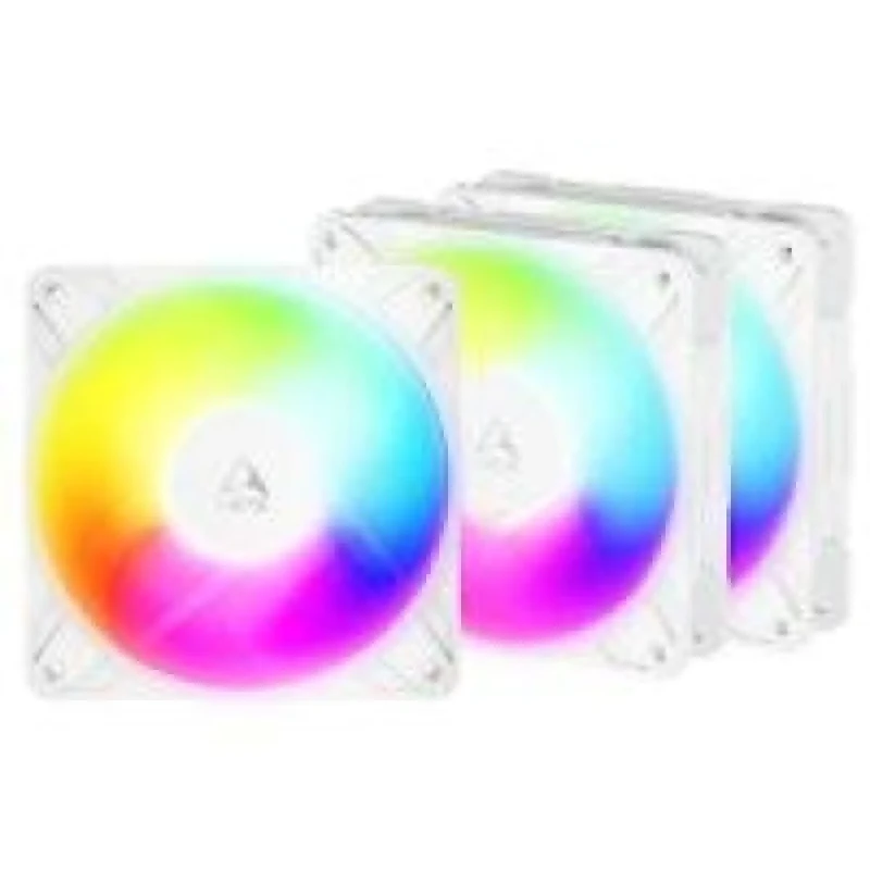 ARCTIC P12 Pro Reverse A-RGB 3-Pack - 120mm PWM fan, 73 CFM Airflow, 500 - 3000 RPM, White Color - Featured Image