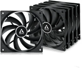 ARCTIC F12 5-Pack - 120mm fan, 22.5 dB, 53 CFM Airflow, 1350 RPM, Black Color