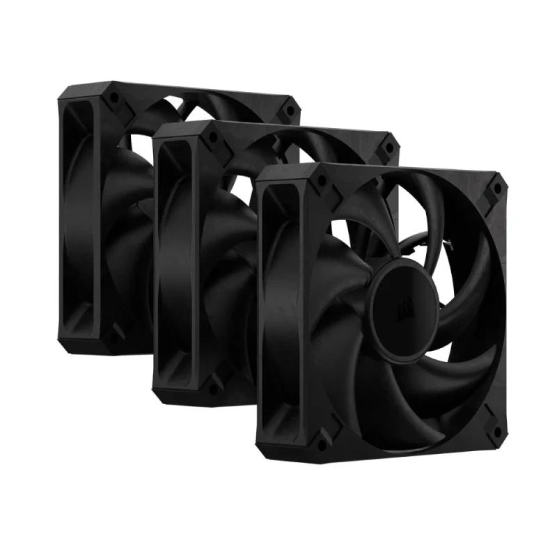 Corsair RS120 MAX 3-Pack - 120mm PWM fan, 29.5 dB, 16.5 - 72 CFM Airflow, 2000 RPM, Black Color - Featured Image