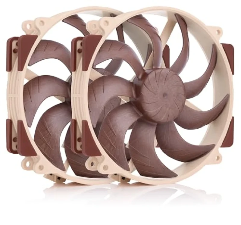 Noctua NF-A14x25r G2 PWM SX2-PP 2-Pack - 140mm PWM fan, 24.8 dB, 91.58 CFM Airflow, 1500 RPM, Brown Color - Featured Image