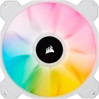 Corsair iCUE SP RGB ELITE - 120mm PWM fan, 28 dB, 47.73 CFM Airflow, 400 - 1500 RPM, White Color