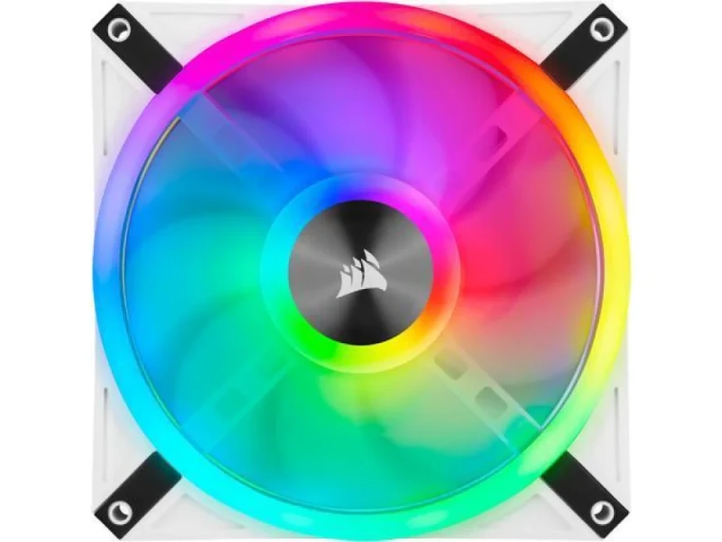Corsair iCUE QL140 - 140mm PWM fan, 26 dB, 50.2 CFM Airflow, 550 - 1250 RPM, White / Black Color - Featured Image