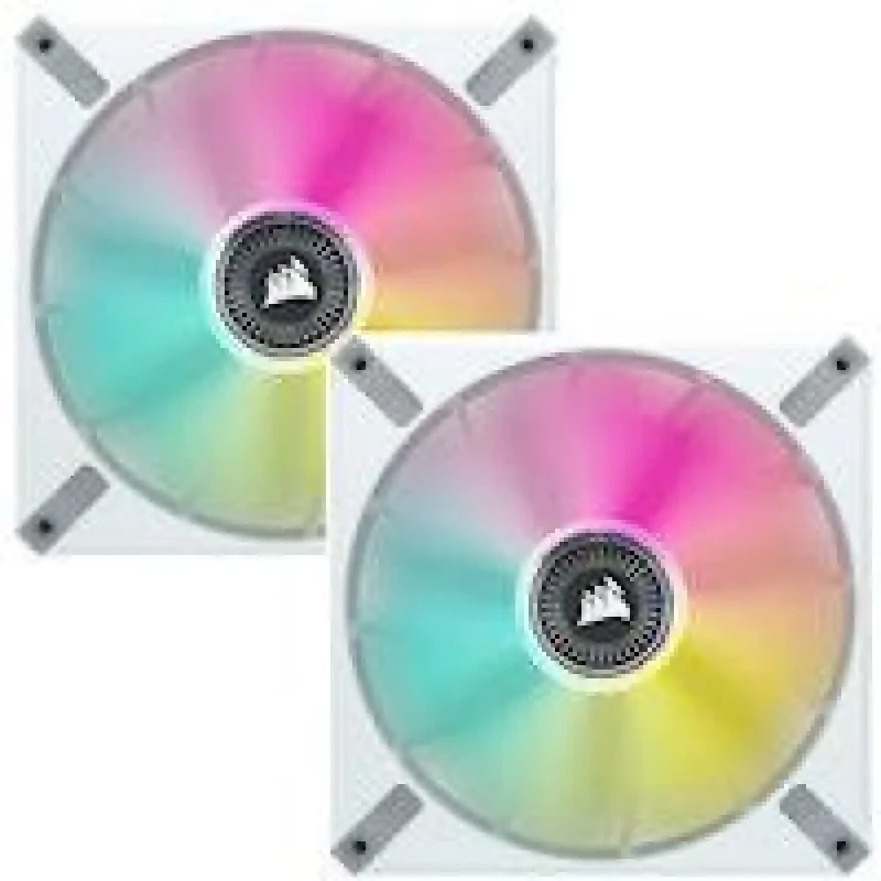 Corsair iCUE ML RGB ELITE Premium 2-Pack - 140mm PWM fan, 10 - 31.8 dB, 15 - 82.9 CFM Airflow, 400 - 1600 RPM, White Color - Featured Image