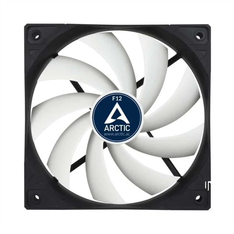 ARCTIC F12 - 120mm fan, 74 CFM Airflow, 1300 RPM, White / Black Color - Featured Image