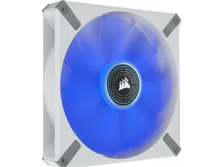 Corsair ML140 LED ELITE Blue Premium - 140mm PWM fan, 10 - 31.8 dB, 15 - 82.9 CFM Airflow, 400 - 1600 RPM, White Color