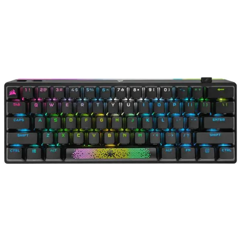 Corsair K70 PRO MINI - Mini Wired, Wireless, Bluetooth Wireless Keyboard, Cherry MX Red Switches, RGB Backlit, Tenkeyless, Black Color - Featured Image