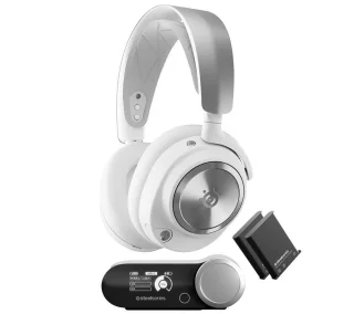 SteelSeries Arctis Nova Pro Wireless for PC, PS5, and PS4 - Gaming headset, Wireless, Microphone, 10Hz-40kHz, White / Silver Color