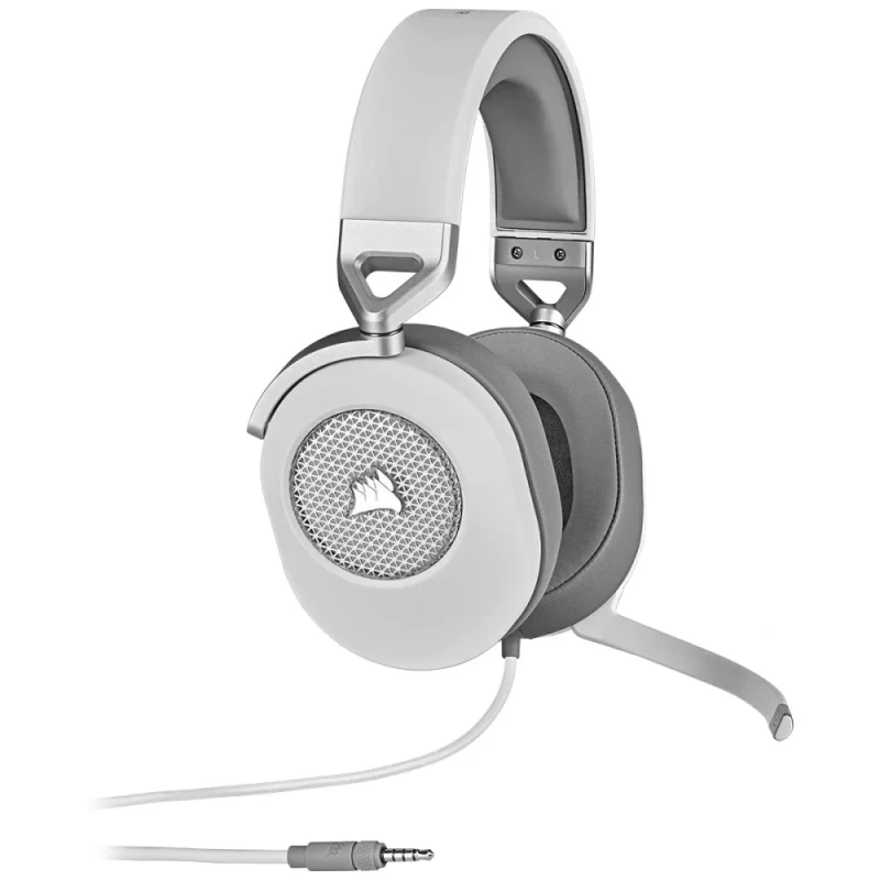 Corsair HS65 SURROUND - Gaming headset, Microphone, 20Hz-20kHz, White / Gray Color - Featured Image
