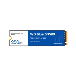 Western Digital Blue SN580 - 250 GB SSD, M.2 PCIe 4.0 X4, M.2-2280