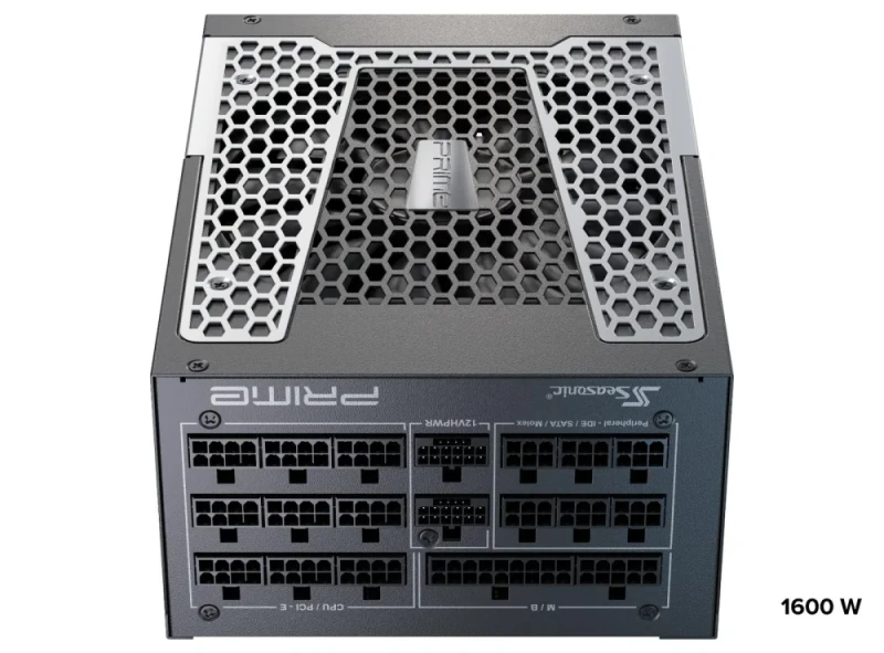 SeaSonic PRIME PX-1600 ATX 3.0 - 1600 W ATX Power Supply, 80+ Platinum, Fully Modular, Black / Silver Color - Featured Image