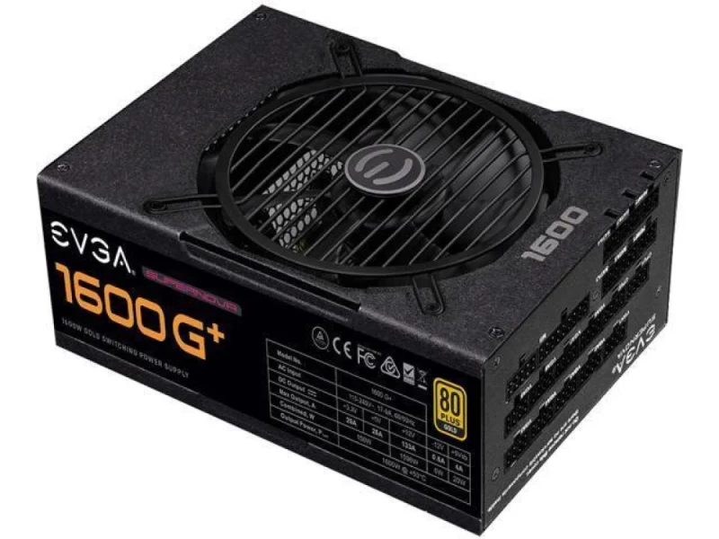 EVGA SuperNOVA 1600 G+ - 1600 W ATX Power Supply, 80+ Gold, Fully Modular, Black Color - Featured Image
