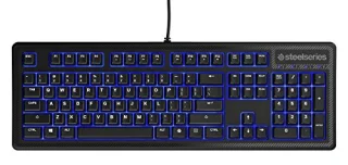 SteelSeries Apex 100 - Gaming Wired Keyboard, Blue Backlit, Black Color