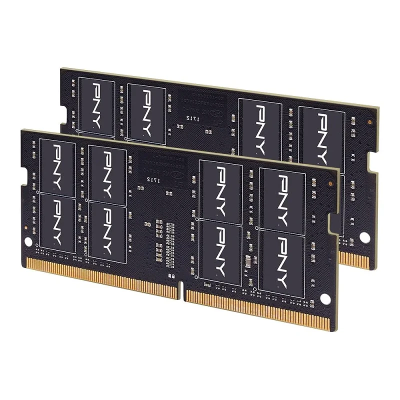 PNY MN32GK2D43200-TB 32 GB - 2 x 16GB, DDR4 260-pin SODIMM, 3200MT/s, CL22, Black color - Featured Image