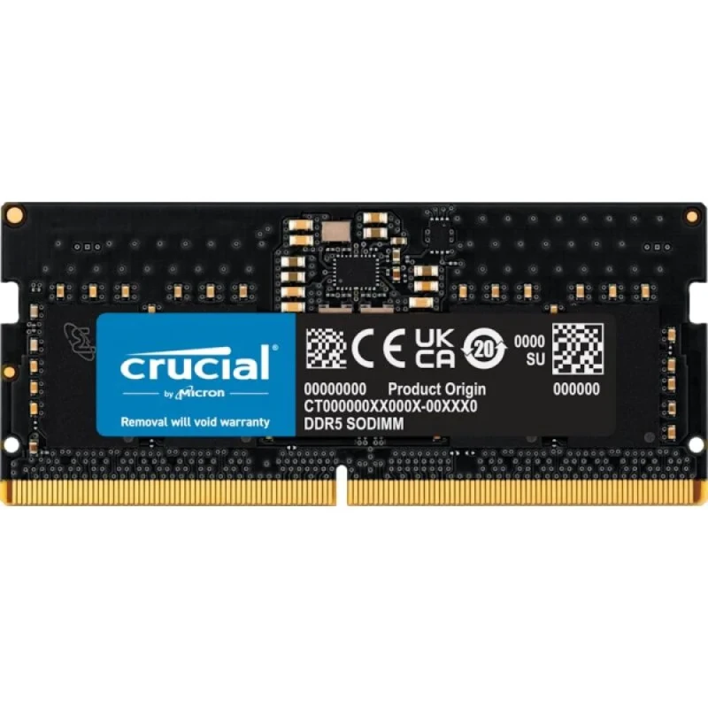 Crucial CT8G56C46S5 8 GB - 1 x 8GB, DDR5 262-pin SODIMM, 5600MT/s, CL46, Black color - Featured Image