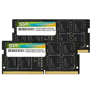 Silicon Power SP032GBSFU320X22 32 GB - 2 x 16GB, DDR4 260-pin SODIMM, 3200MT/s, CL22