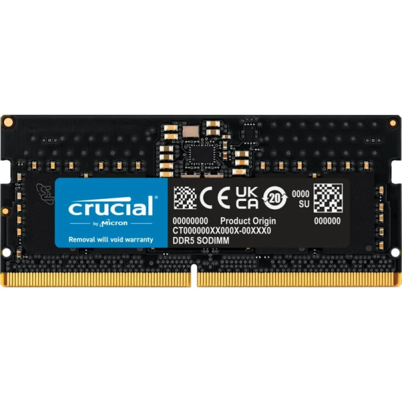 Crucial CT8G48C40S5 8 GB - 1 x 8GB, DDR5 262-pin SODIMM, 4800MT/s, CL40, Black color - Featured Image