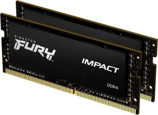Kingston FURY Impact 64 GB - 2 x 32GB, DDR4 260-pin SODIMM, 3200MT/s, CL20, Black color