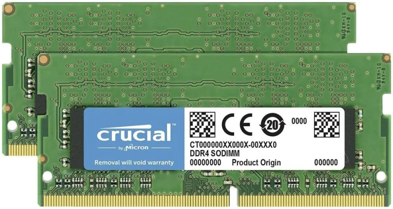 Crucial CT2K16G4SFRA32A 32 GB - 2 x 16GB, DDR4 260-pin SODIMM, 3200MT/s, CL22, Green color - Featured Image