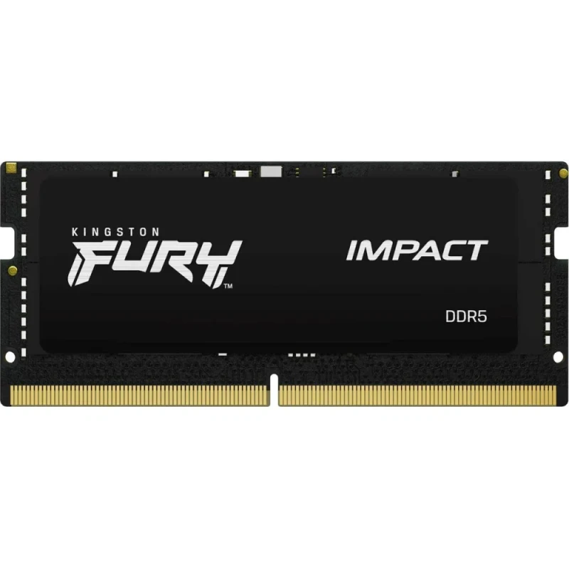 Kingston FURY Impact 16 GB - 1 x 16GB, DDR5 262-pin SODIMM, 4800MT/s, CL38, Black color - Featured Image