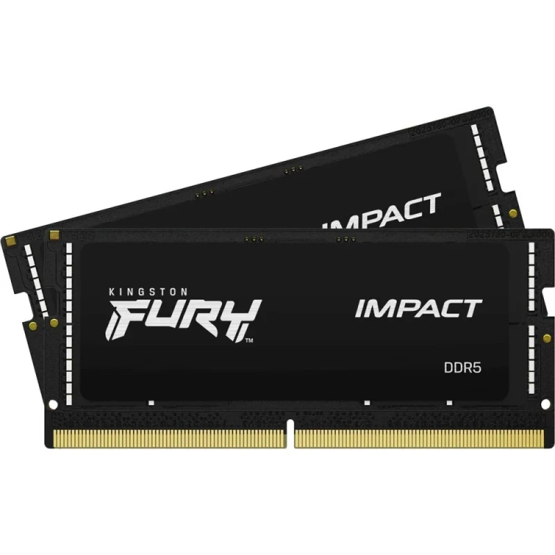 Kingston FURY Impact 32 GB - 2 x 16GB, DDR5 262-pin SODIMM, 4800MT/s, CL38, Black color - Featured Image