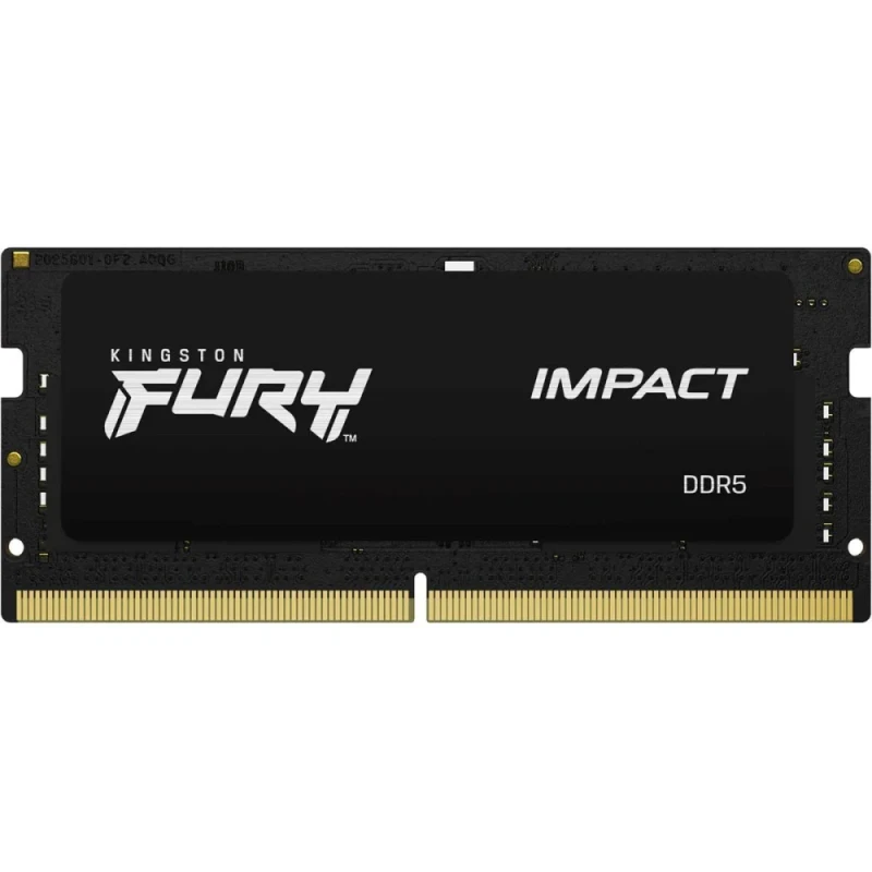 Kingston FURY Impact 8 GB - 1 x 8GB, DDR5 262-pin SODIMM, 4800MT/s, CL38, Black color - Featured Image