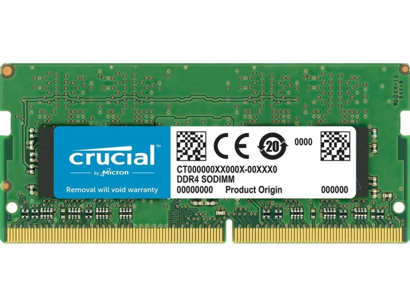 Crucial CT16G4SFD8266 16 GB - 1 x 16GB, DDR4 260-pin SODIMM, 2666MT/s, CL19, Green / Black color - Featured Image