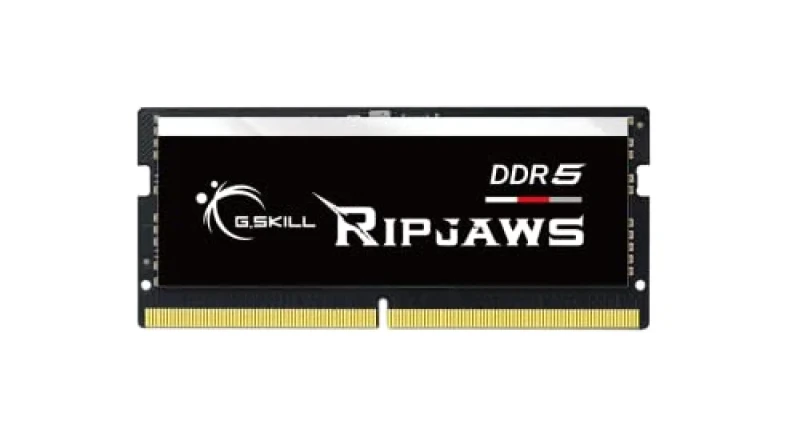 G.Skill Ripjaws 16 GB - 1 x 16GB, DDR5 262-pin SODIMM, 4800MT/s, CL34, Black color - Featured Image
