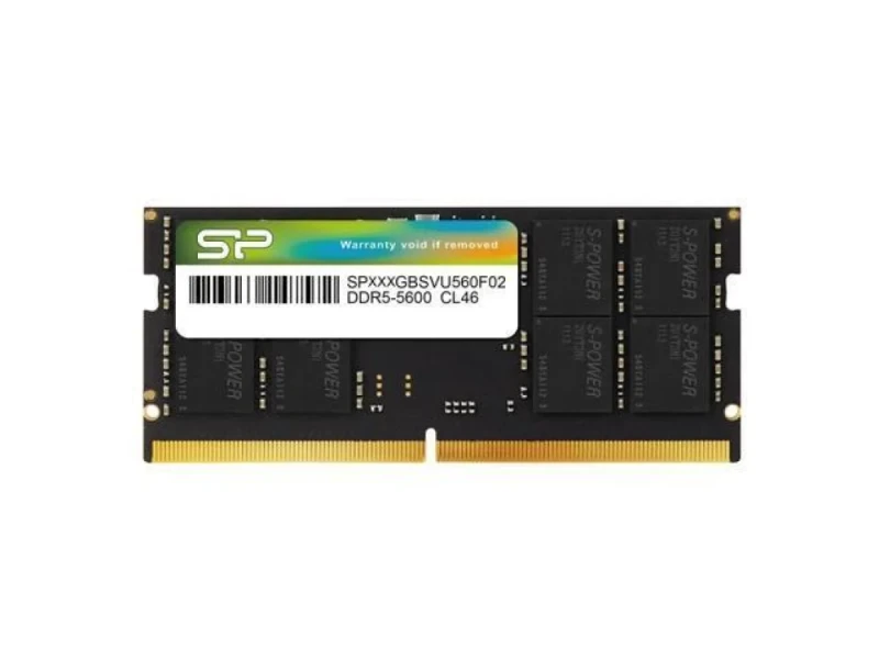 Silicon Power SP024GBSVU560P02 24 GB - 1 x 24GB, DDR5 262-pin SODIMM, 5600MT/s, CL46, Black color - Featured Image